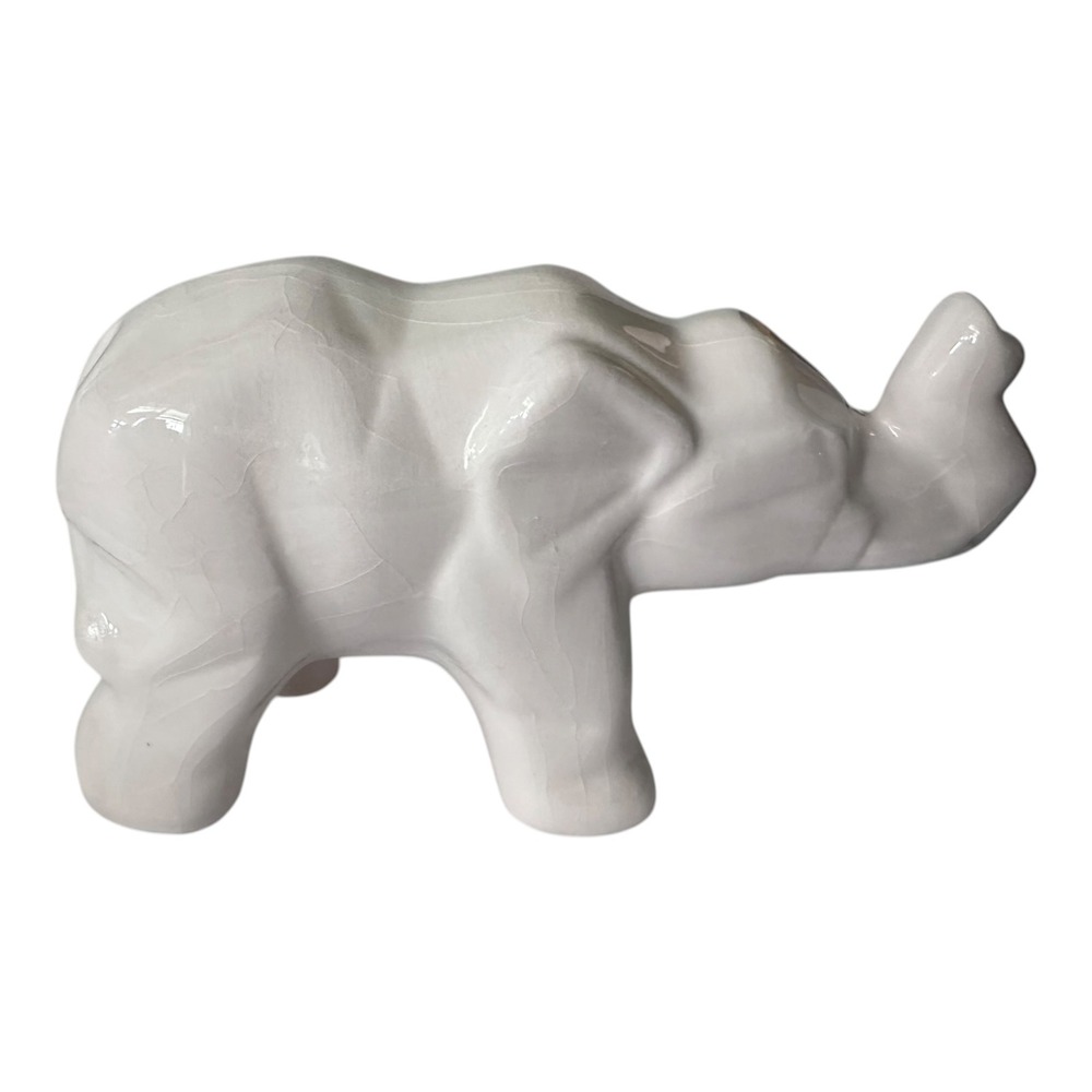 Unbranded Elephant Figurines Unisex Small Black White Excellent Ceramic Set 2 - Picture 6 of 13